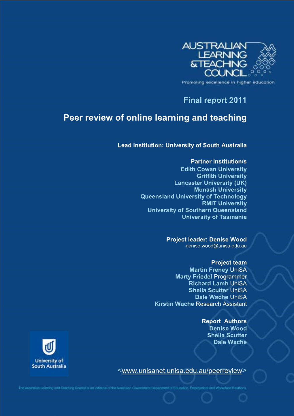 Peer Review of Online Learning and Teaching