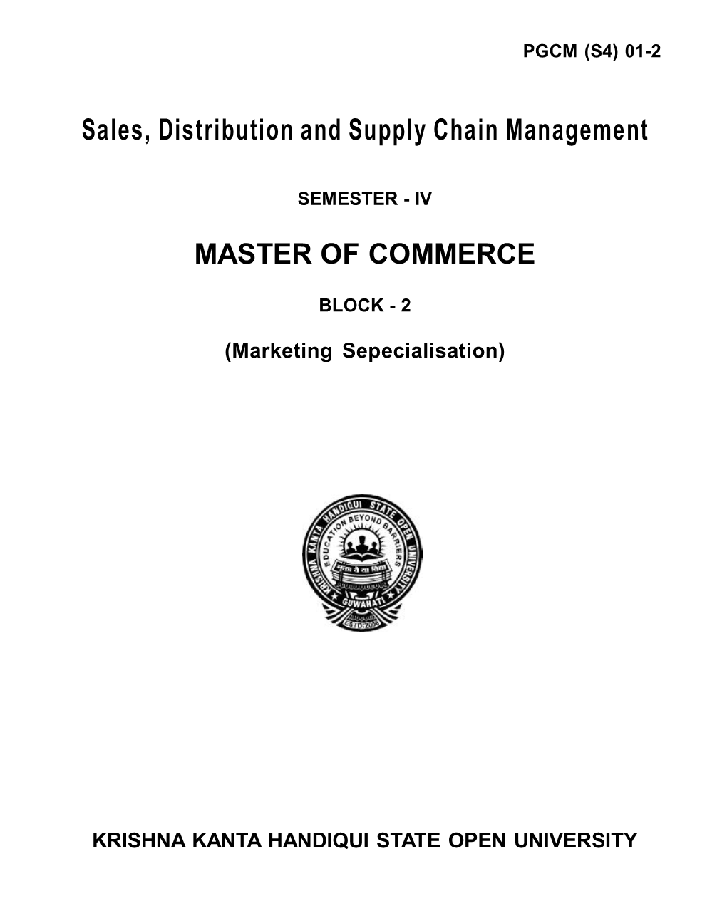 Sales, Distribution and Supply Chain Management