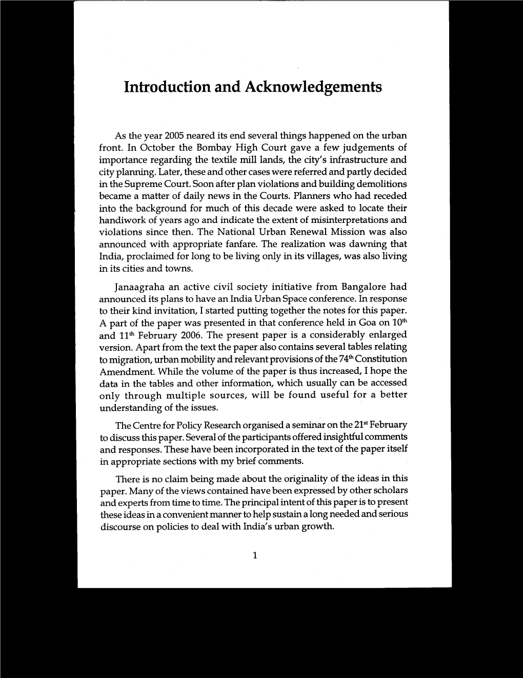 Introduction and Acknowledgements