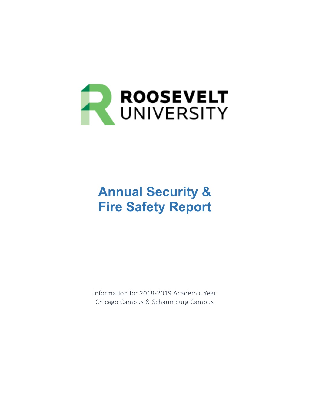 Annual Security & Fire Safety Report