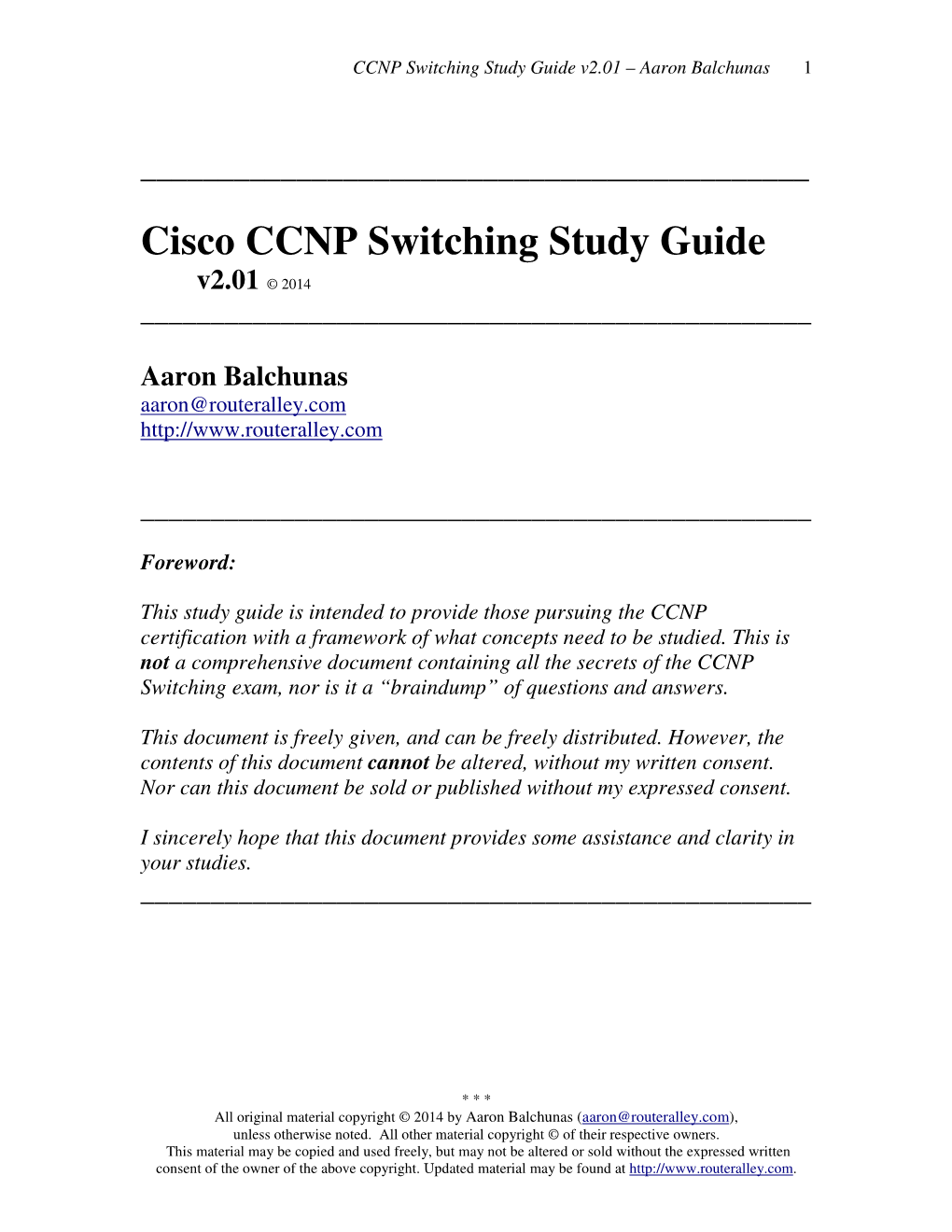 Complete CCNP Switching Study Guide