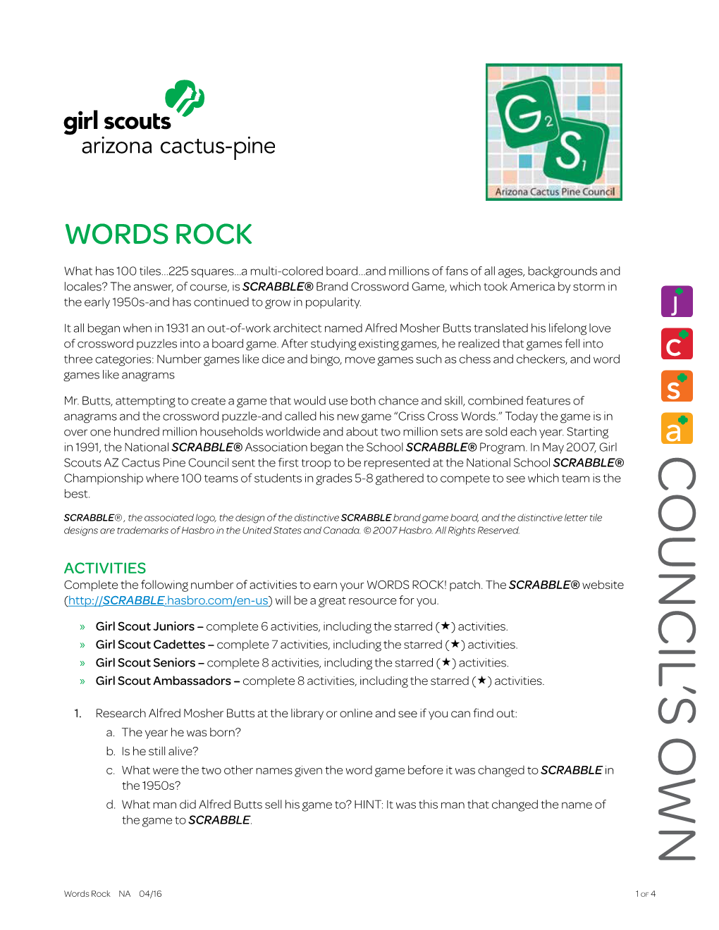 Words Rock – Scrabble