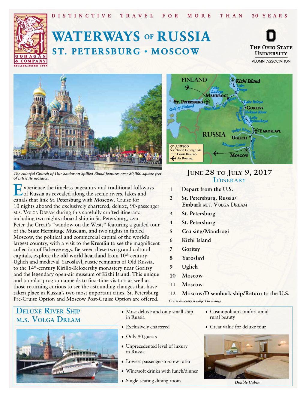 WATERWAYS of RUSSIA ST. PETERSBURG U MOSCOW