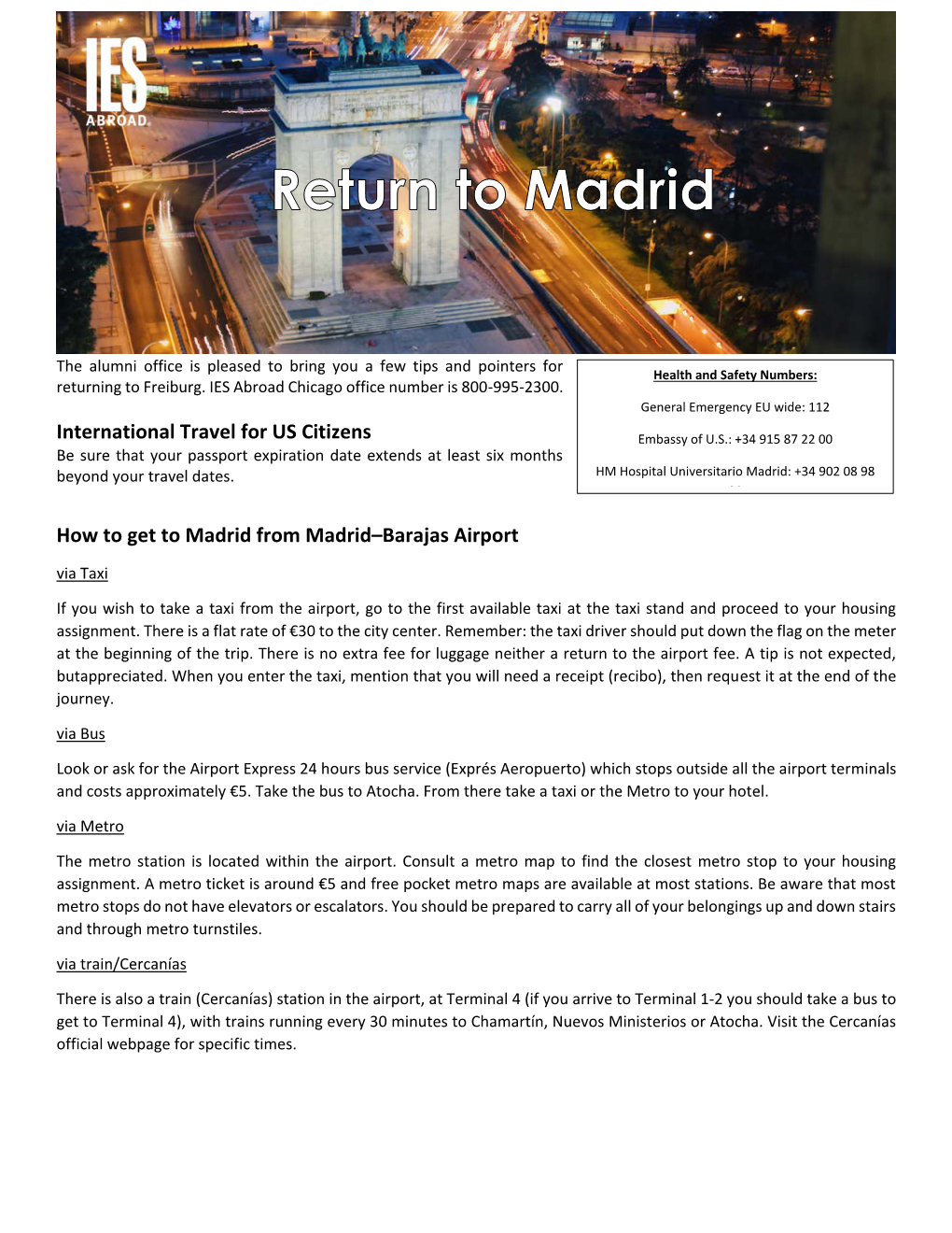 International Travel for US Citizens How to Get to Madrid from Madrid