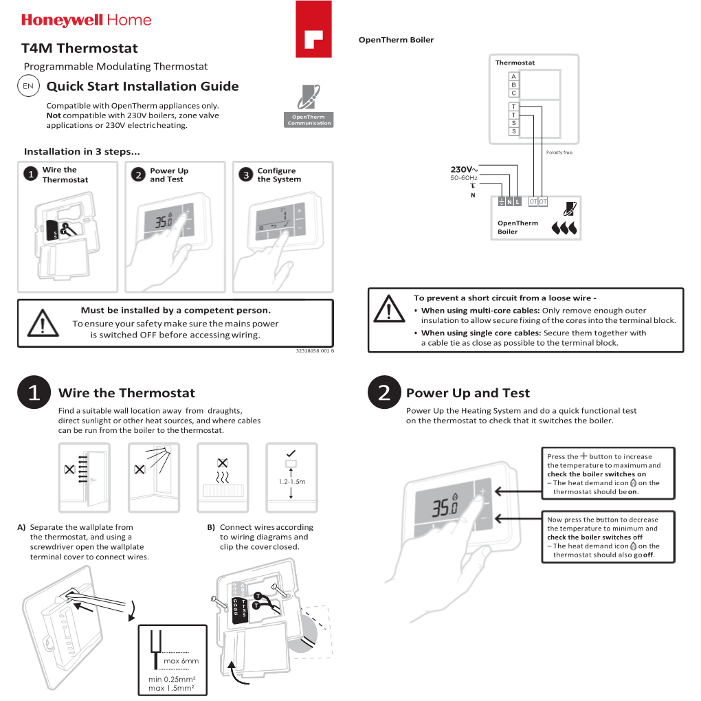 T4M (Opentherm) Installation Guide