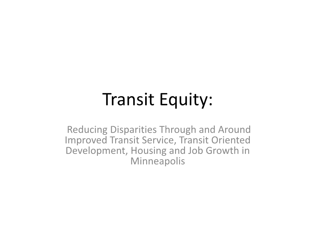 Transit Equity