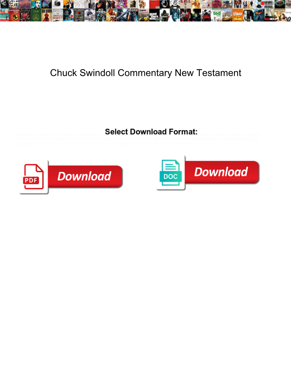 Chuck Swindoll Commentary New Testament