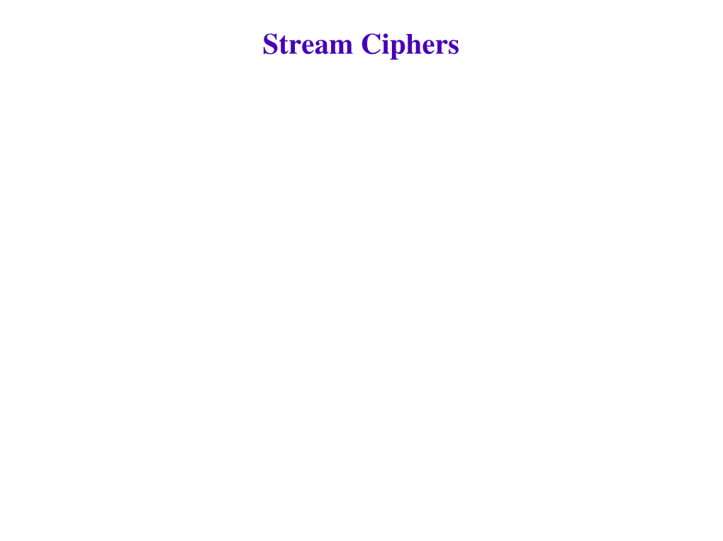 Stream Ciphers