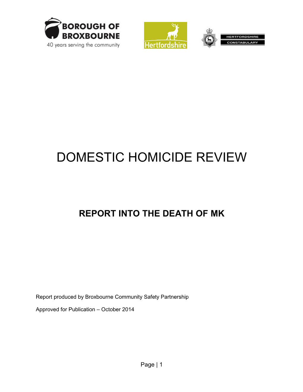 Domestic Homicide Review