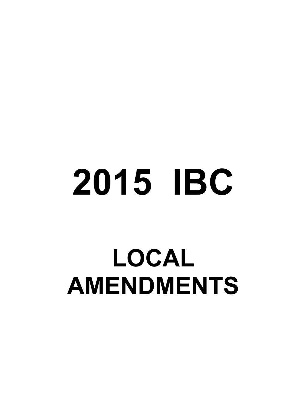 Local Amendments City of Rowlett International Building Code Amendments