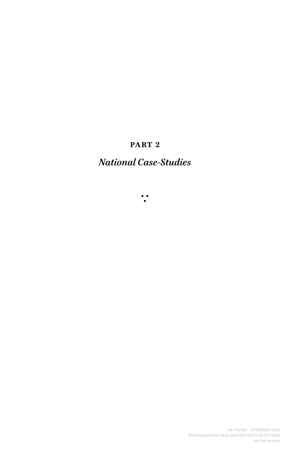 Part 2 National Case-Studies
