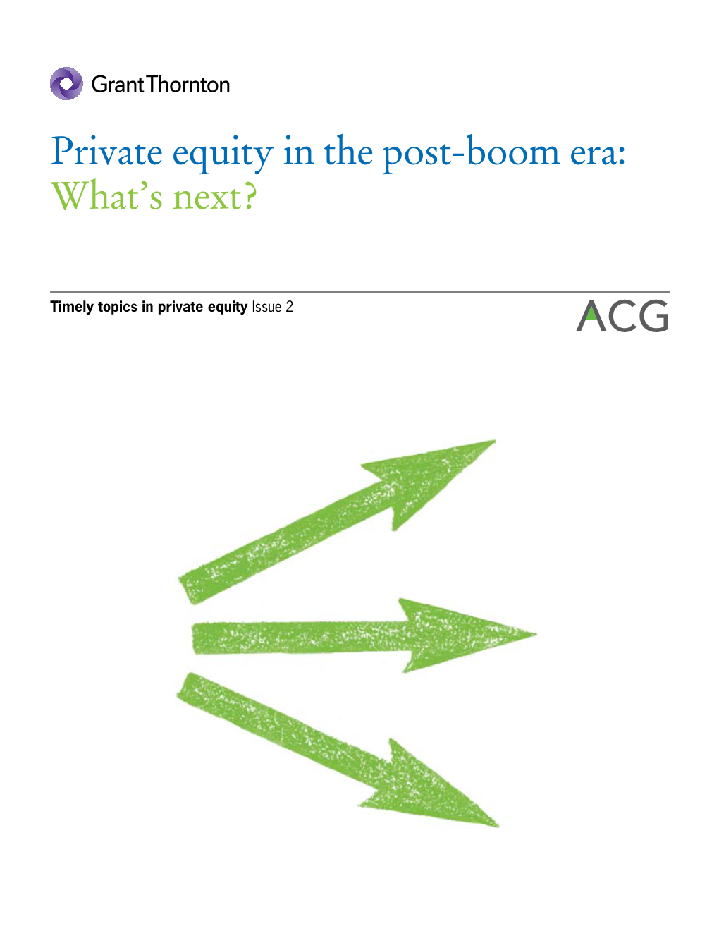 Private Equity in the Post-Boom Era: What’S Next?