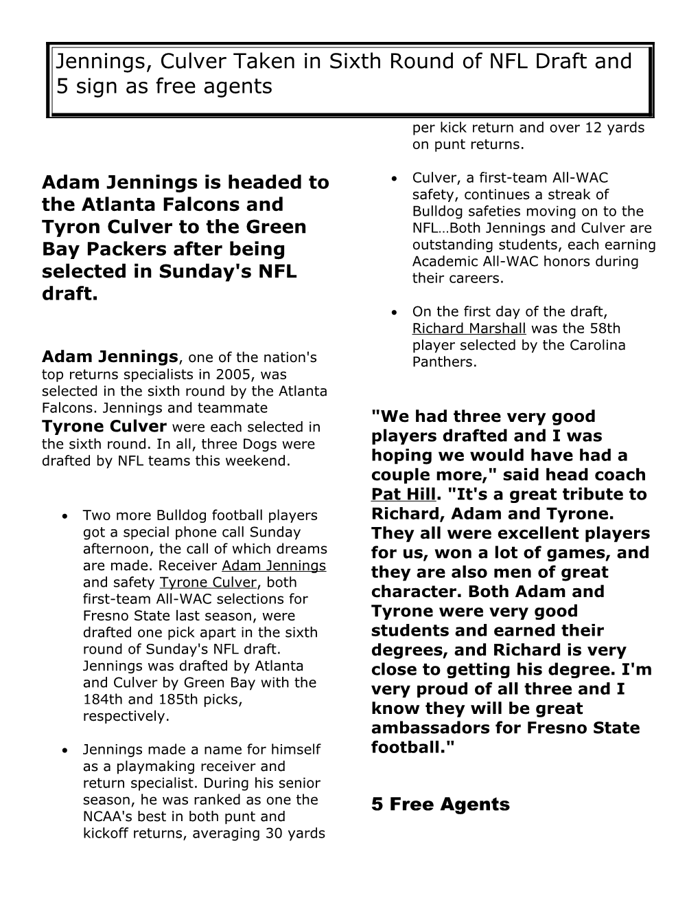 Fresno State Football Newsletter