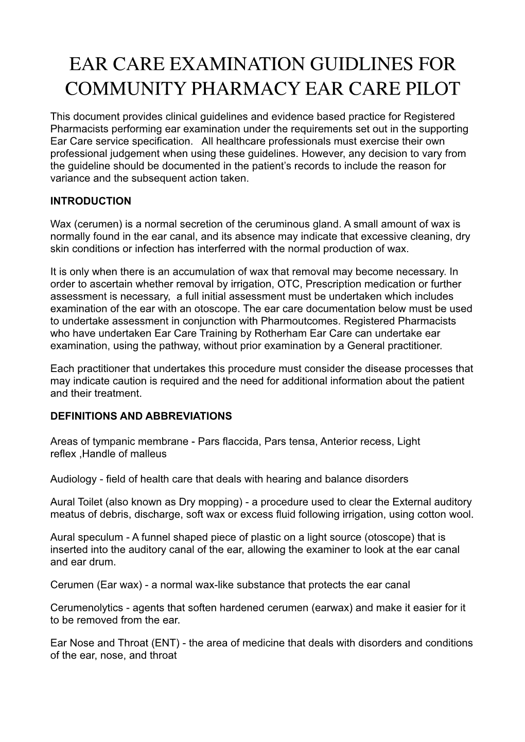 Ear Examination Guide