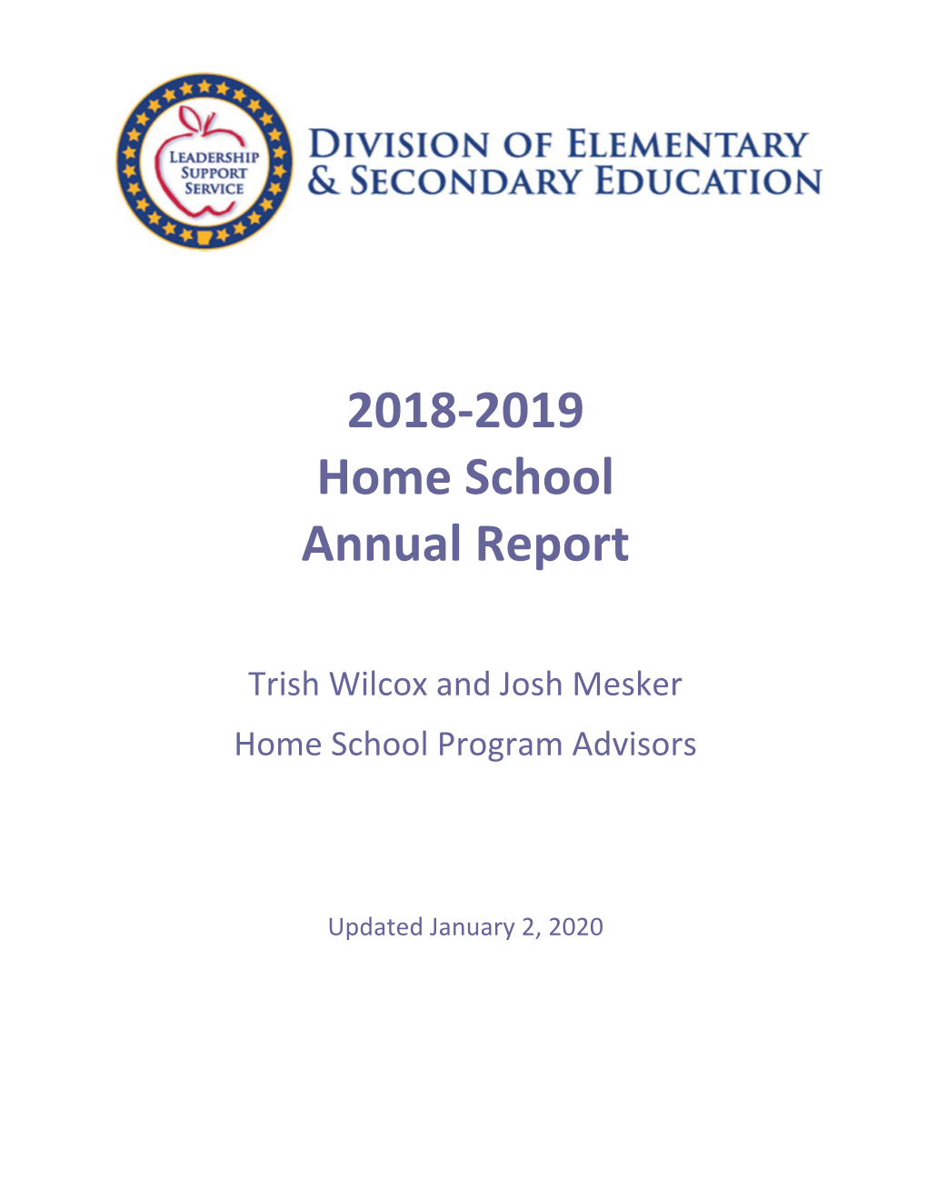 2018‐2019 Home School Annual Report