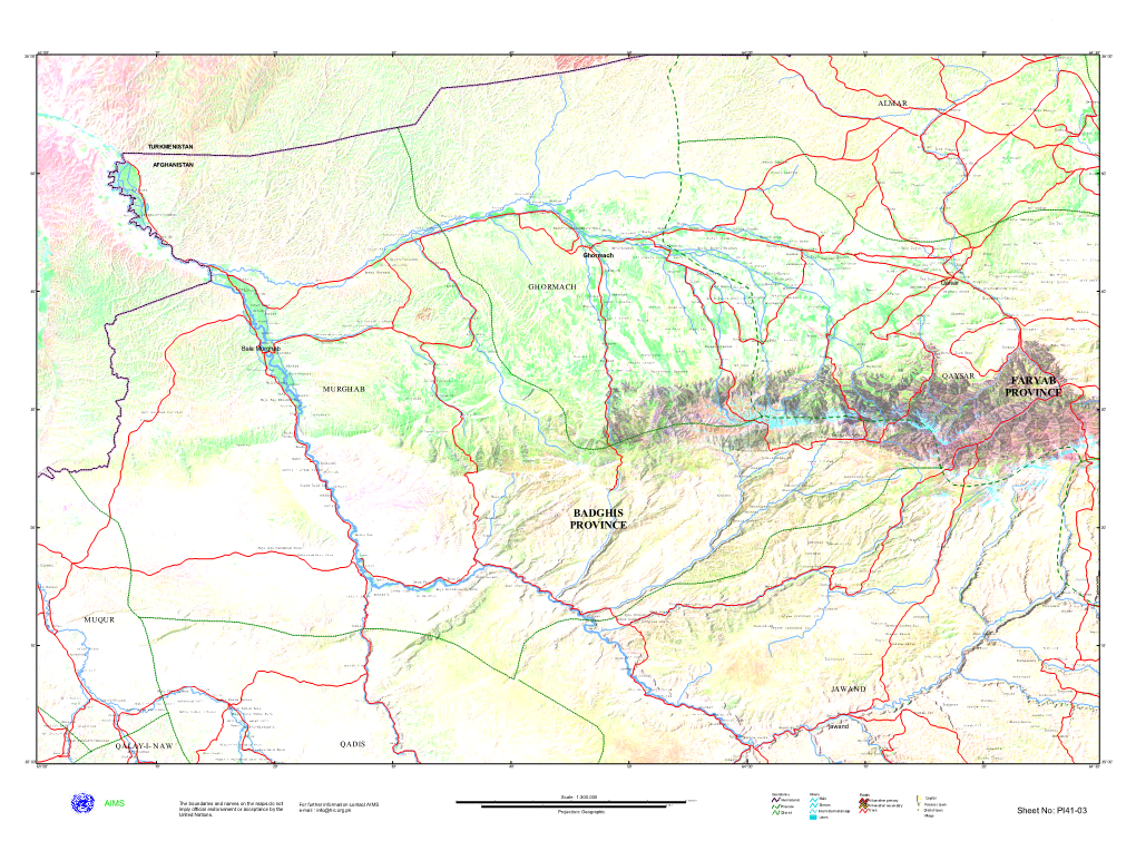 Afghanistan Topographic Maps with Background (PI41-03)