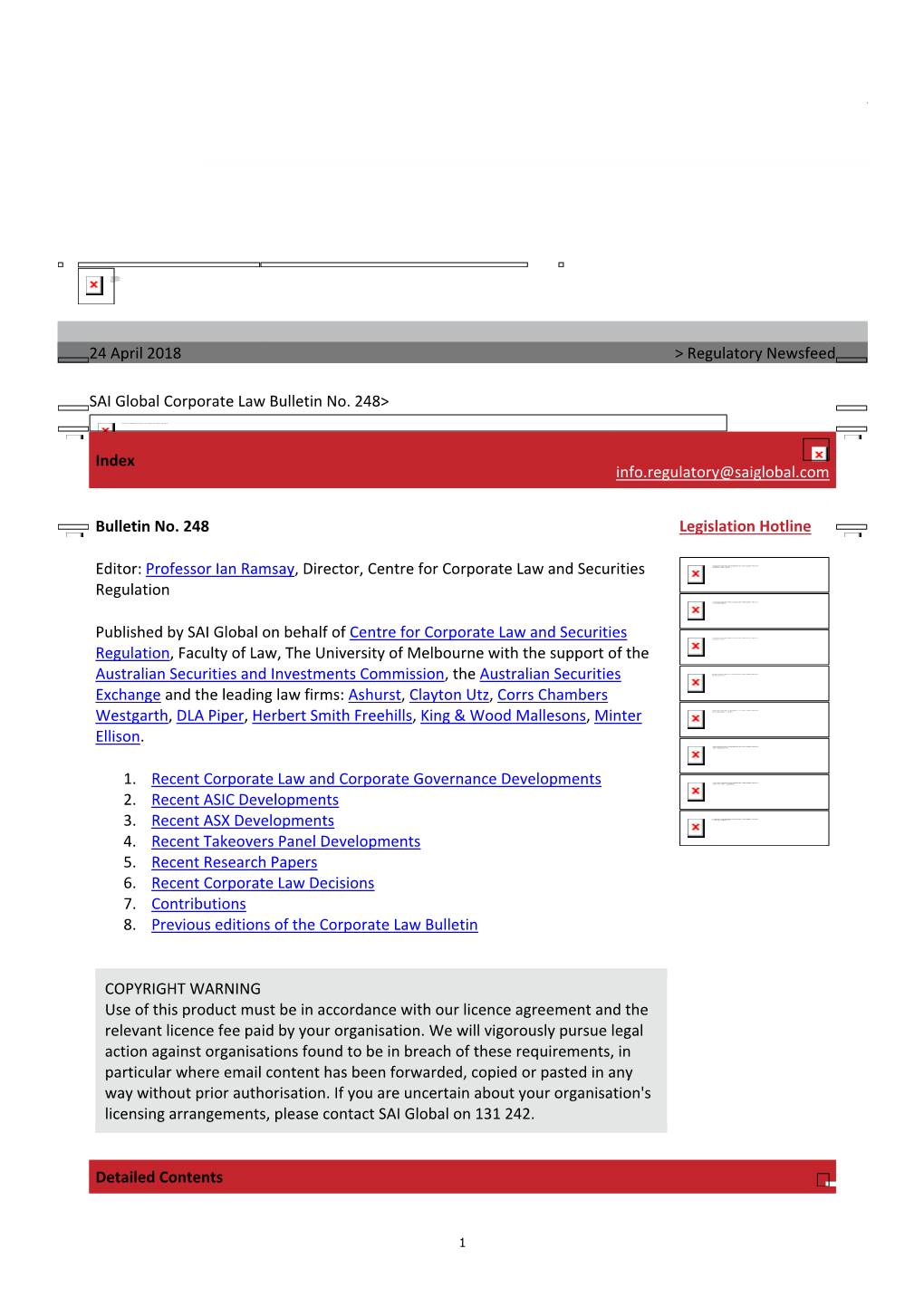 Corporate Law Bulletin No