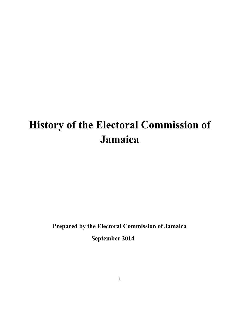 History of the Electoral Commission of Jamaica