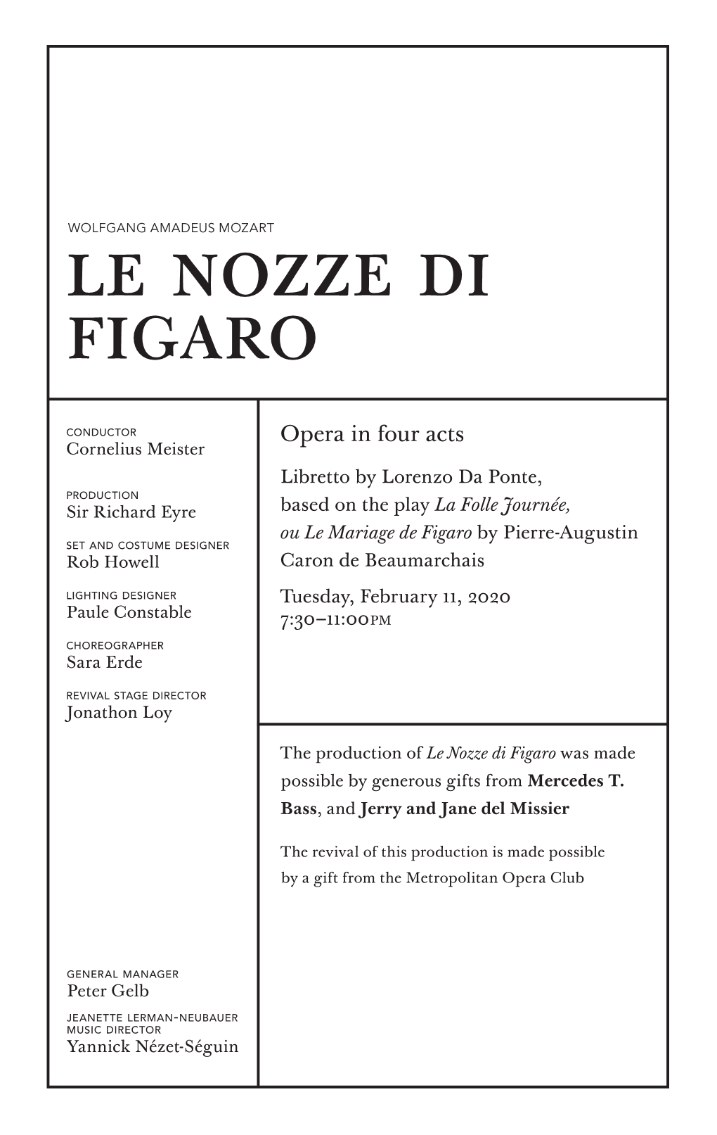 Le Nozze Di Figaro