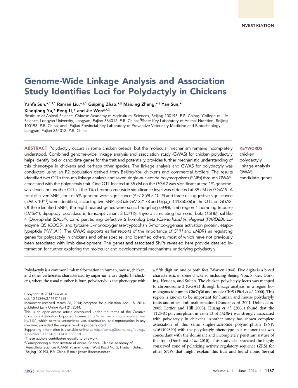 Genome-Wide Linkage Analysis and Association Study Identifies Loci For