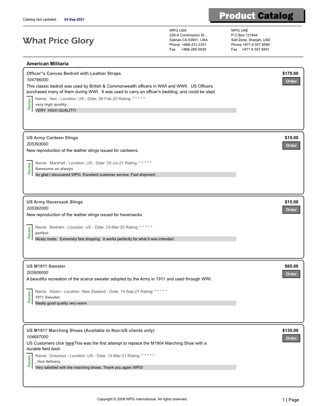 Product Catalog