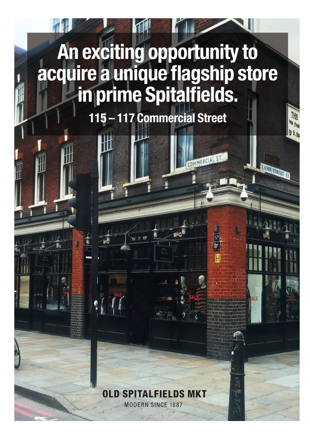 An Exciting Opportunity to Acquire a Unique Flagship Store in Prime Spitalfields