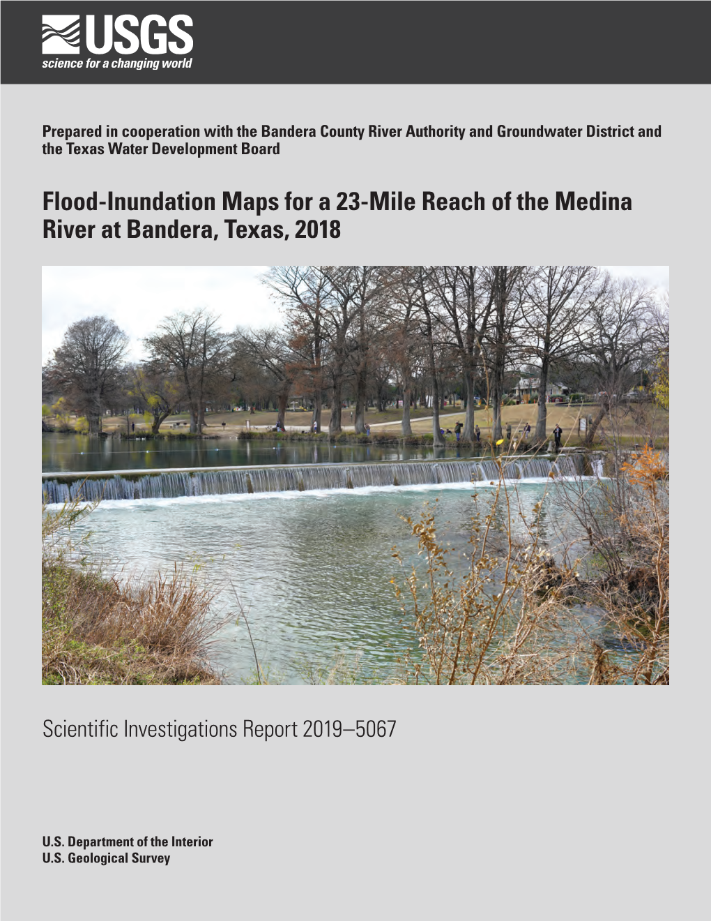 Flood-Inundation Maps for a 23-Mile Reach of the Medina River at Bandera, Texas, 2018