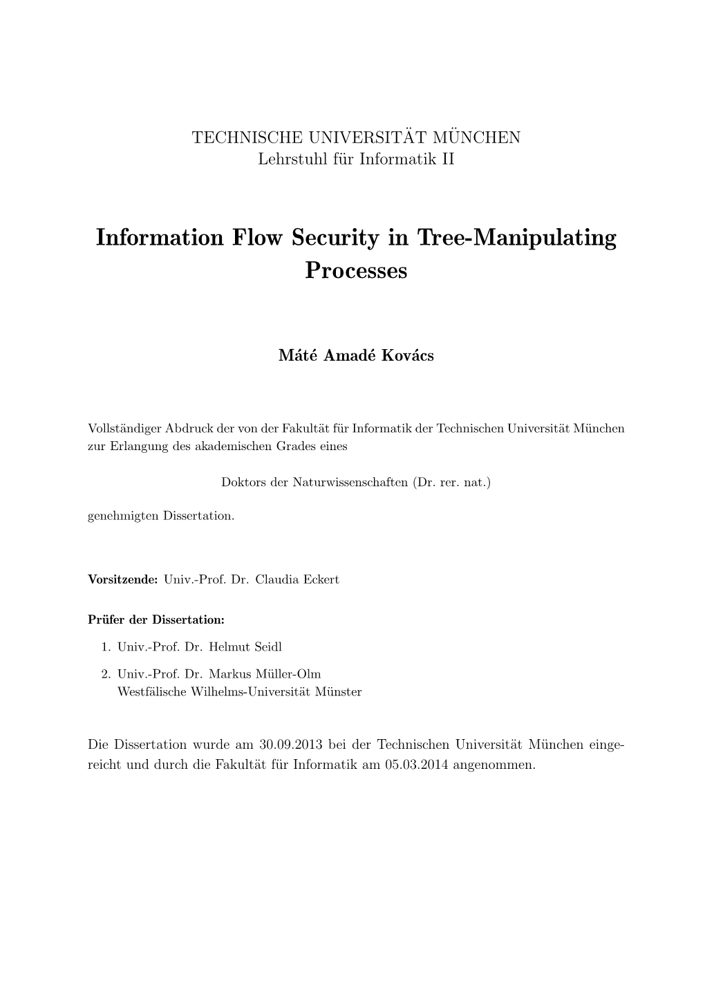 Information Flow Security in Tree-Manipulating Processes