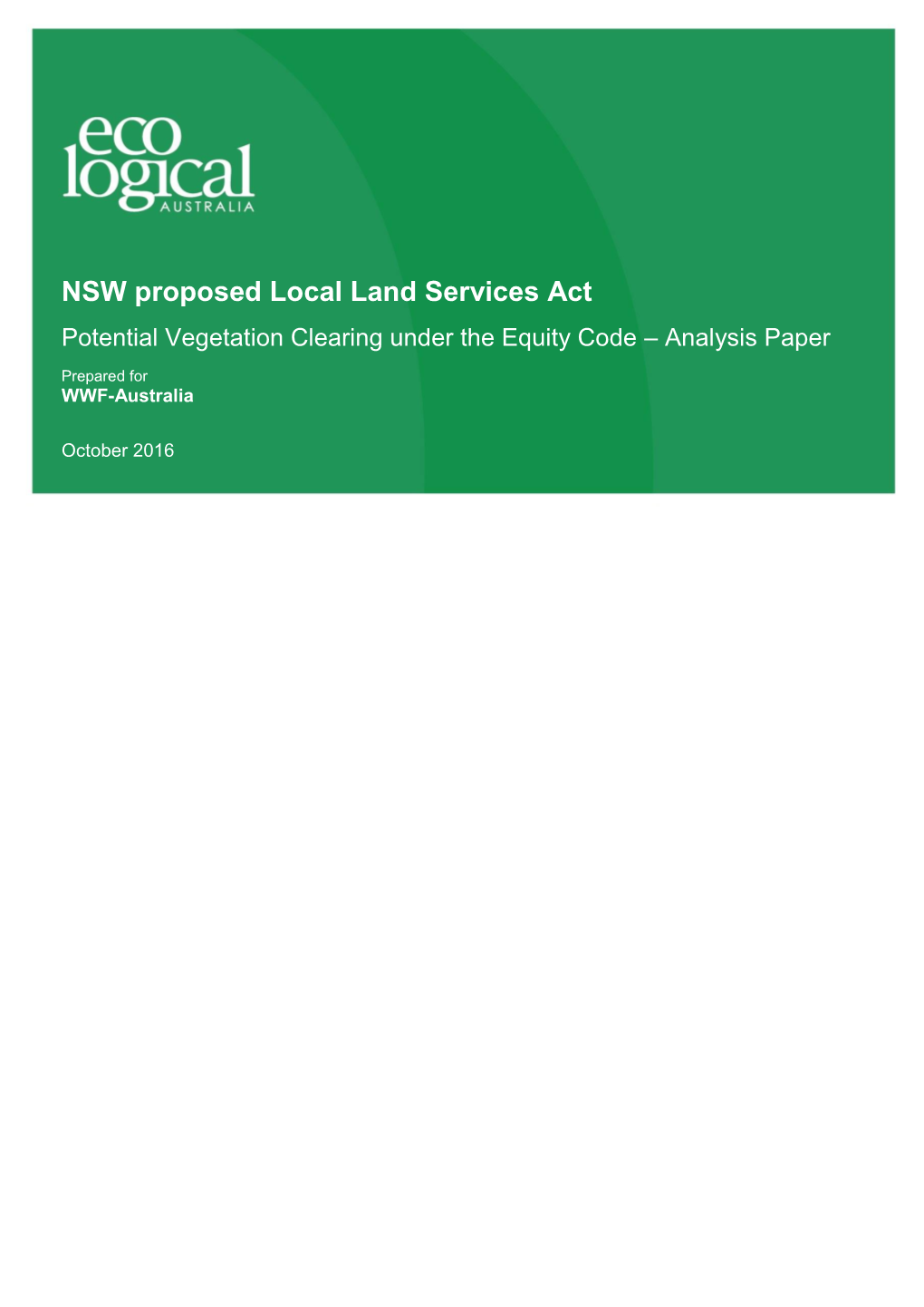 NSW Proposed Local Land Services Act