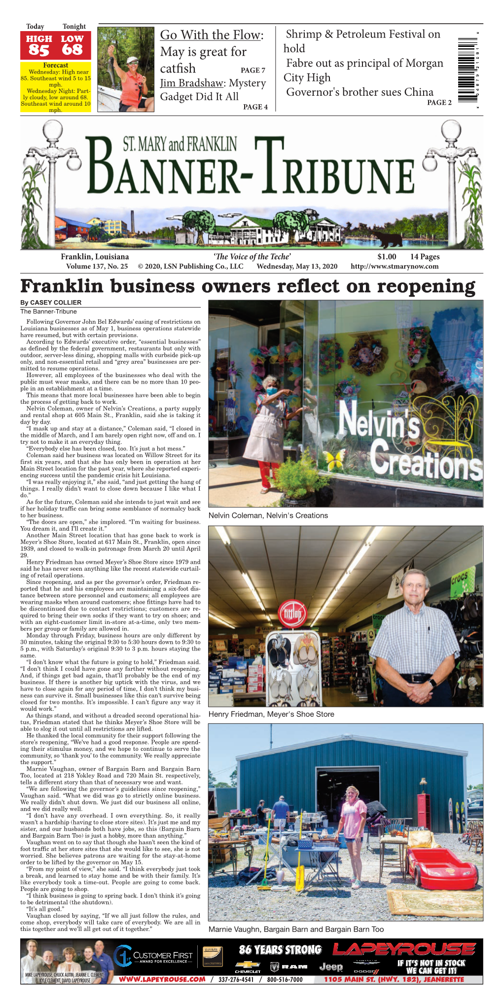 Franklin Business Owners Reflect on Reopening