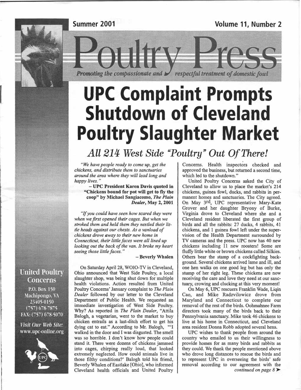 UPC Summer 2001 Poultry Press