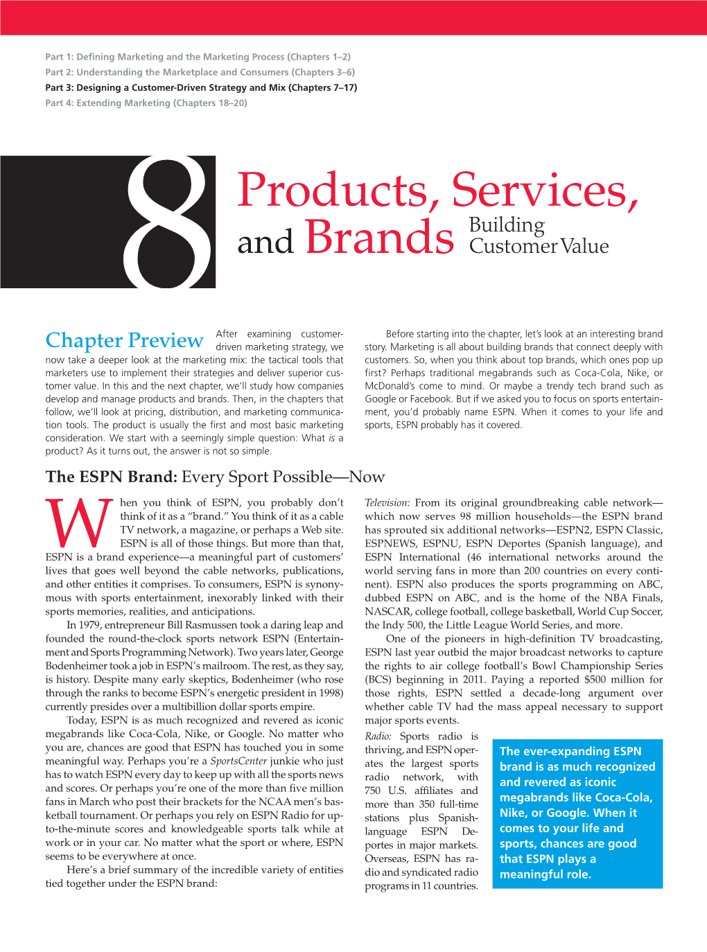 Products, Services, Building and Brands Customer Value