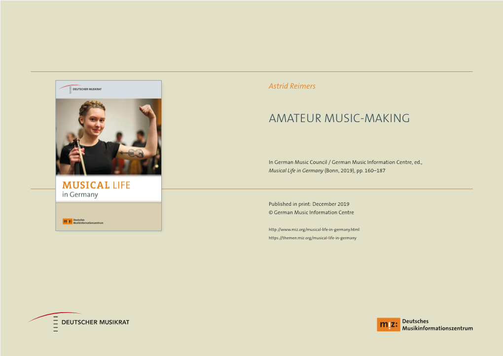 Amateur Music-Making