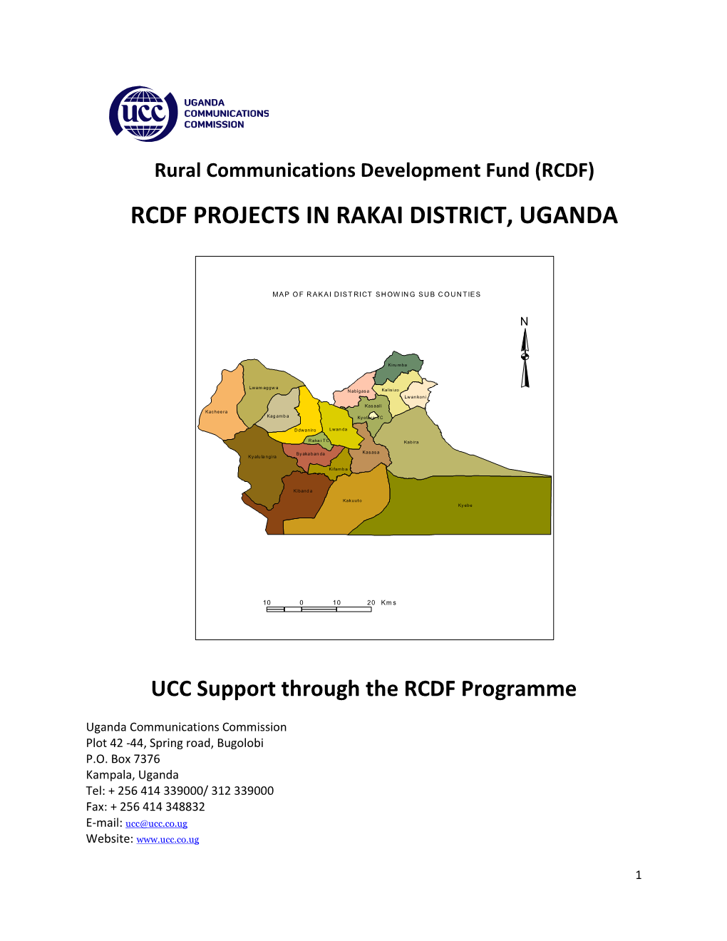 Rcdf Projects in Rakai District, Uganda