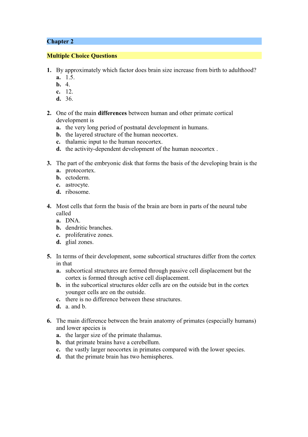 Multiple Choice Questions s21