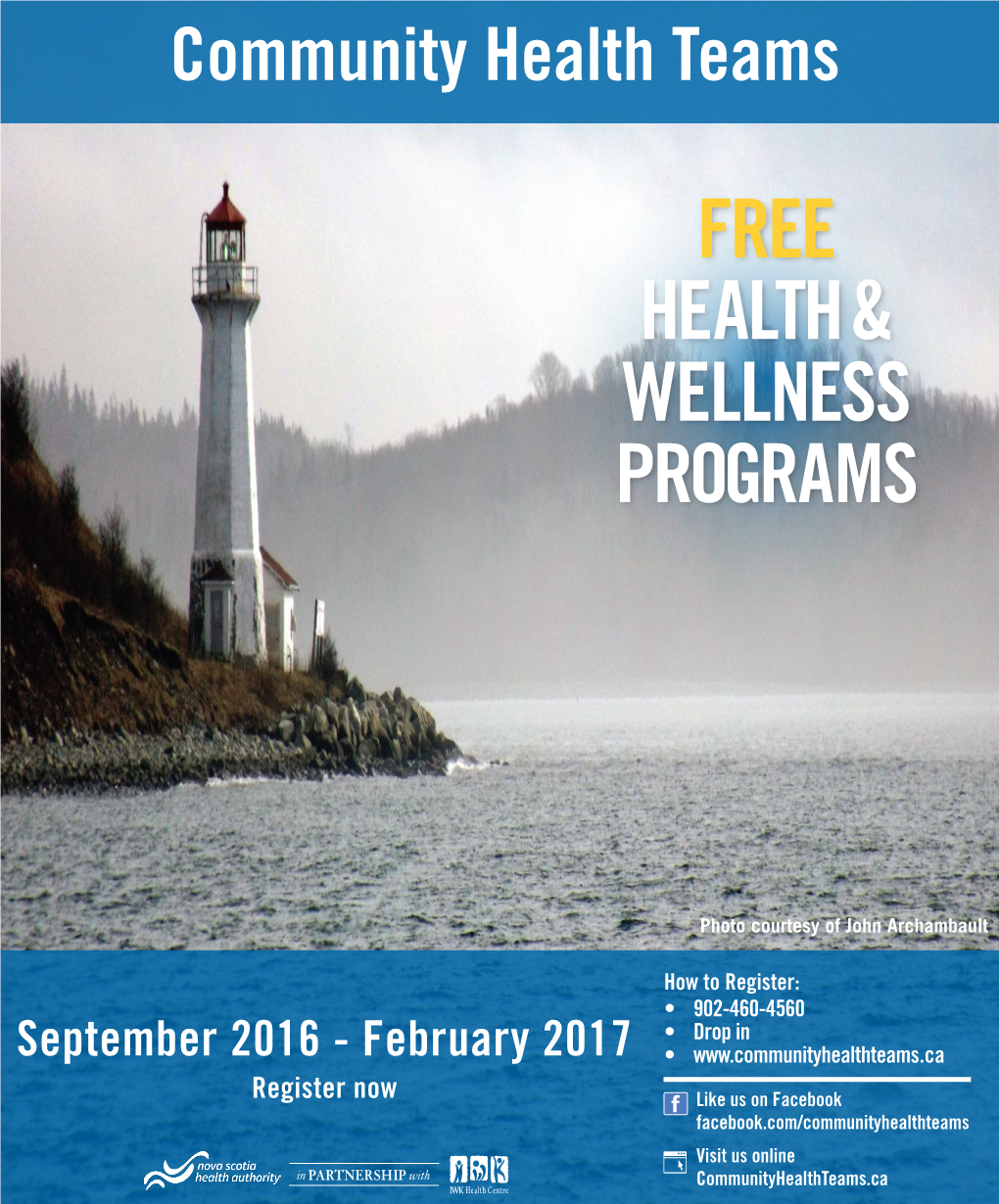 Free Health & Wellness Programs