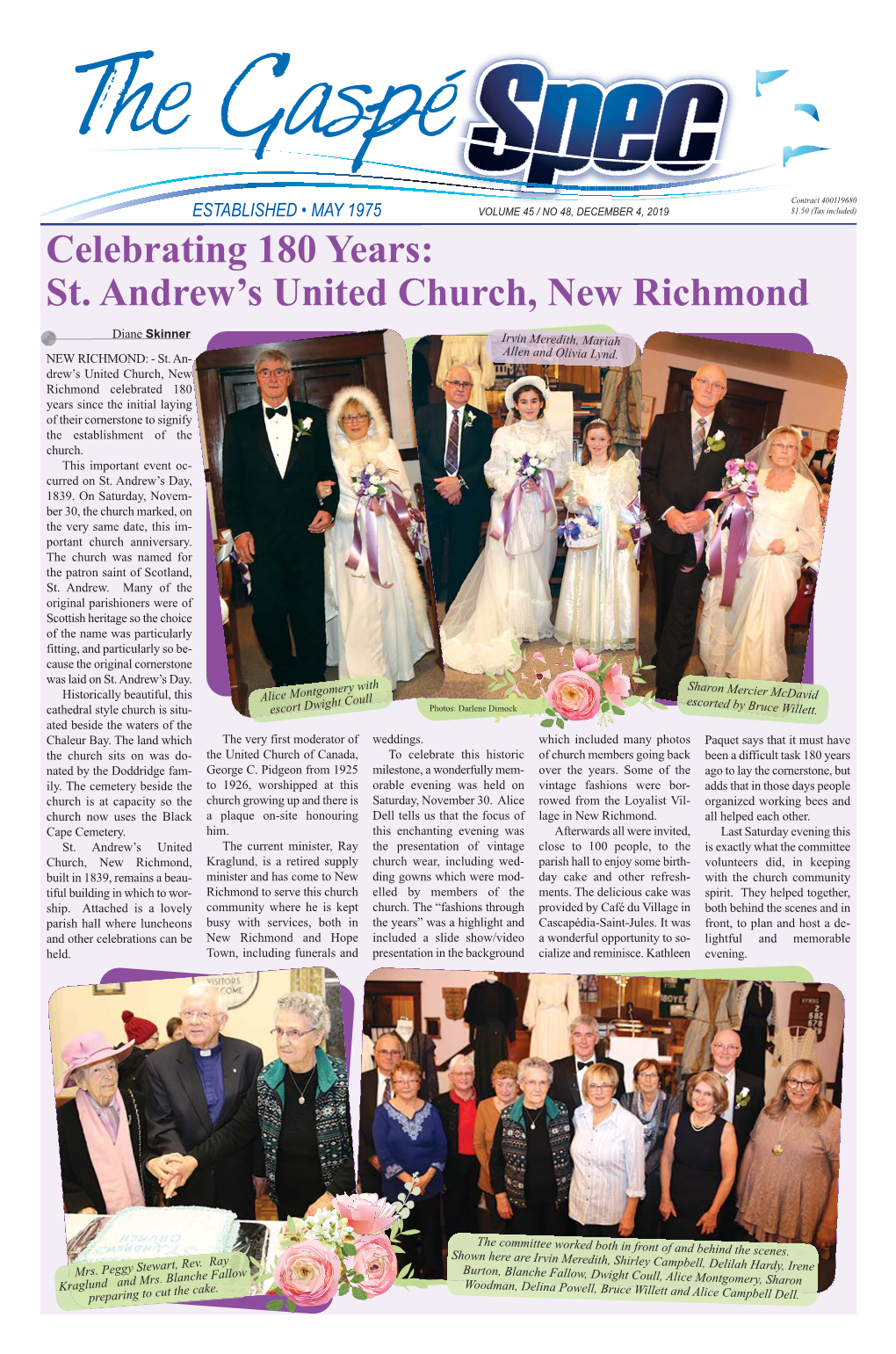 Celebrating 180 Years: St. Andrew's United Church, New Richmond
