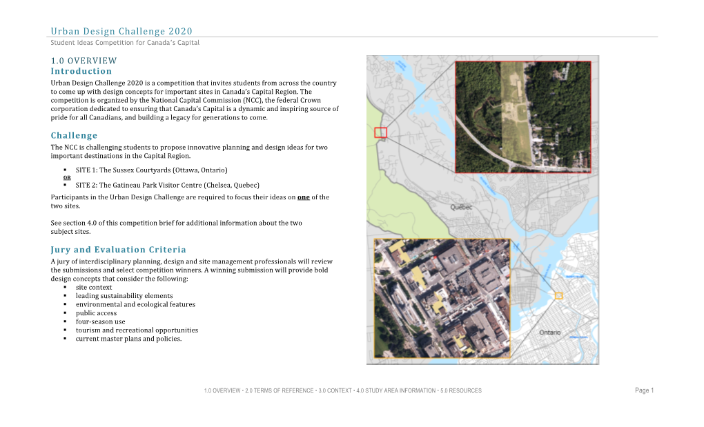 Urban Design Challenge 2020 Student Ideas Competition for Canada’S Capital
