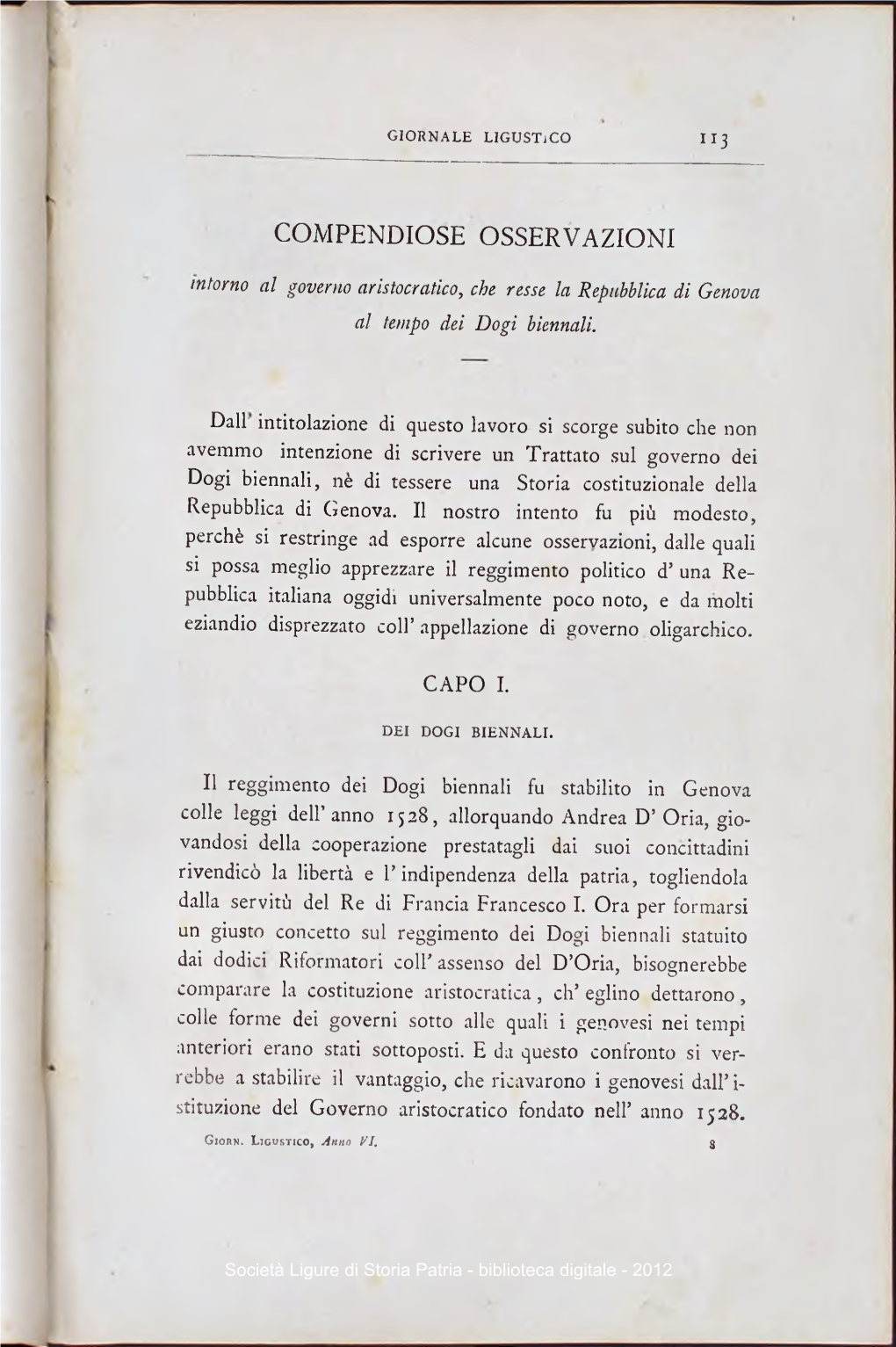 Compendiose Osservazioni