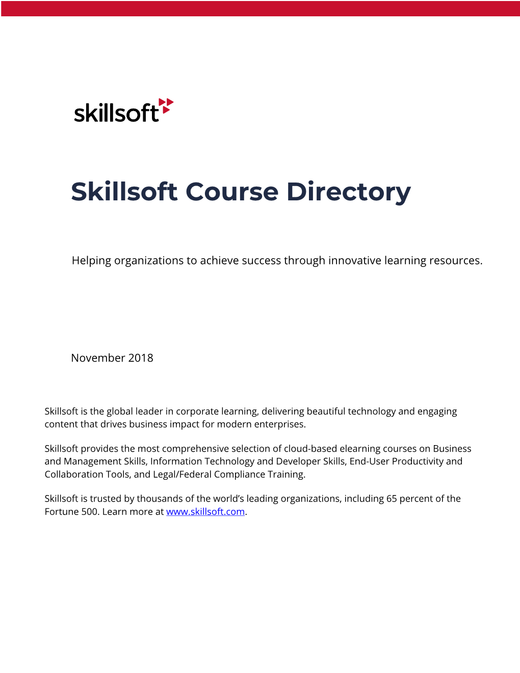 Skillsoft Course Directory