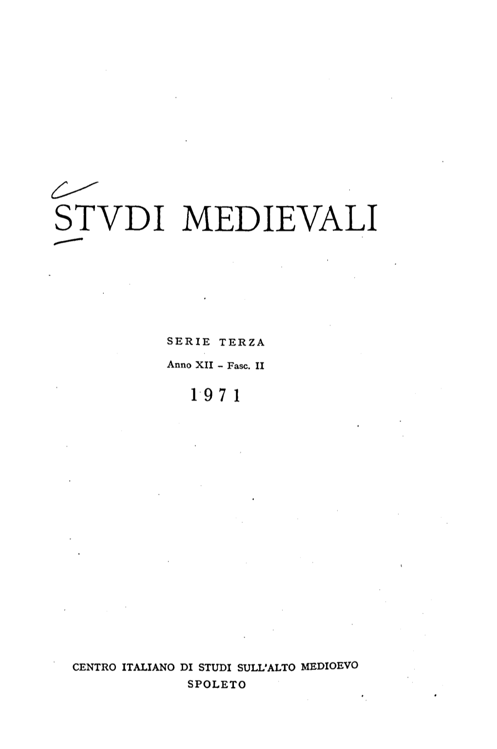 C-: STVDI MEDIEVALI