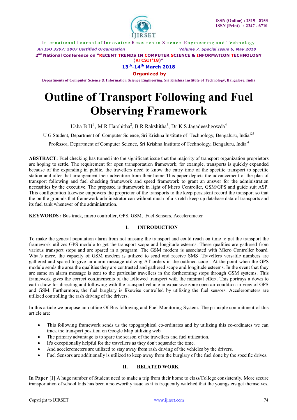 Outline of Transport Following and Fuel Observing Framework