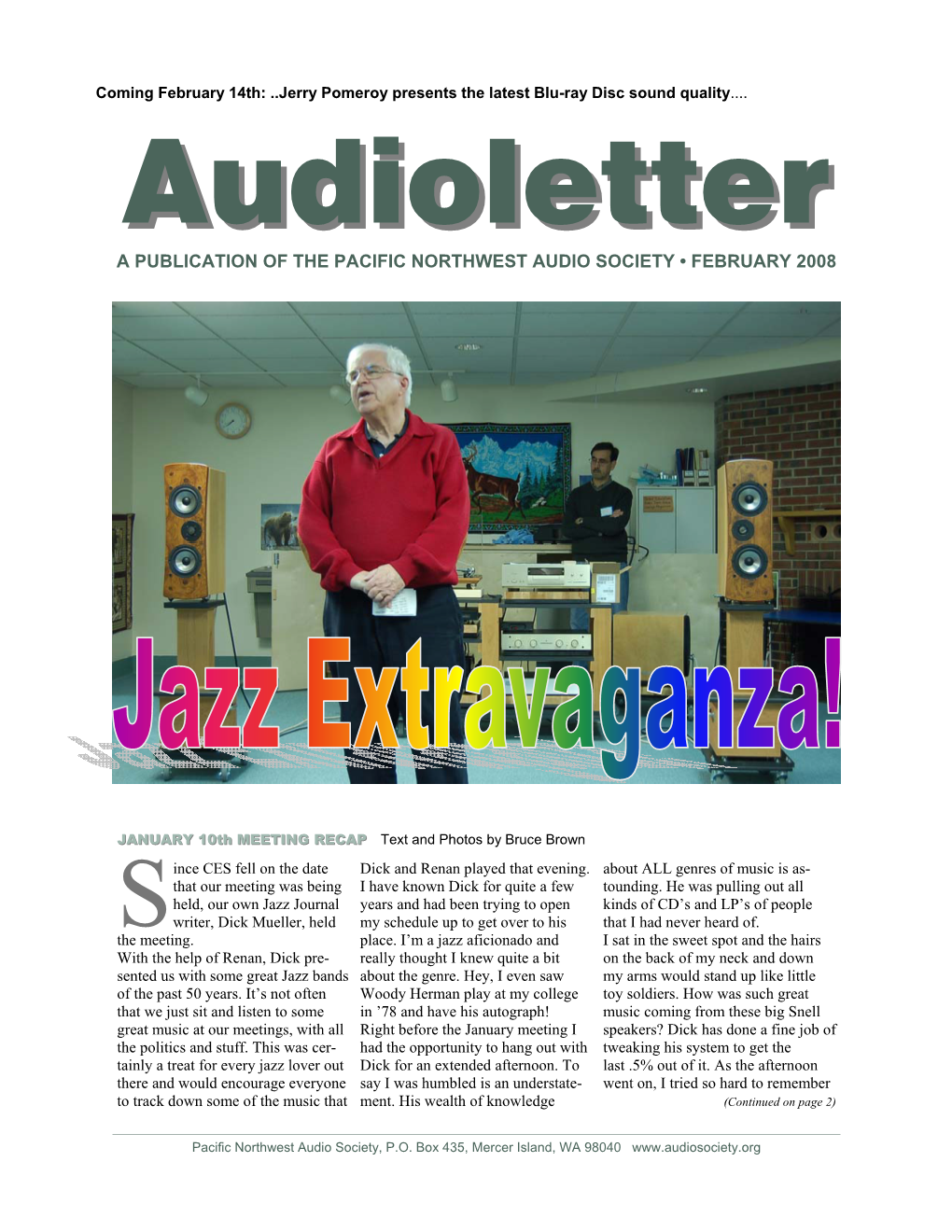 Audioletter Feb 2008