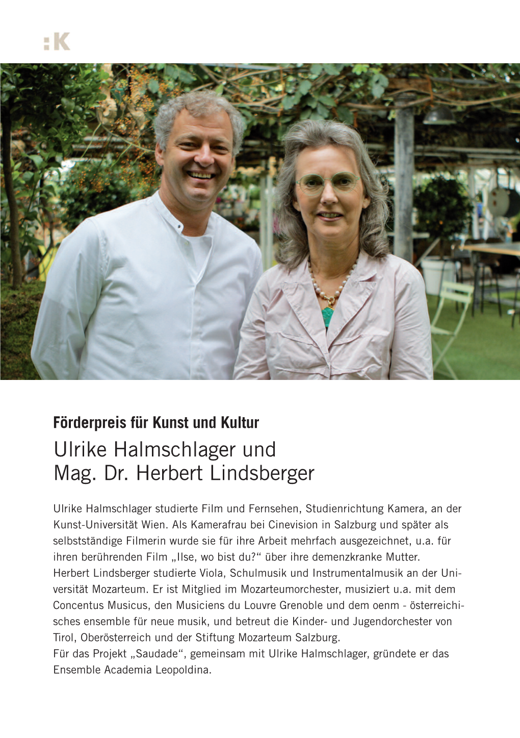 Ulrike Halmschlager Und Mag. Dr. Herbert Lindsberger