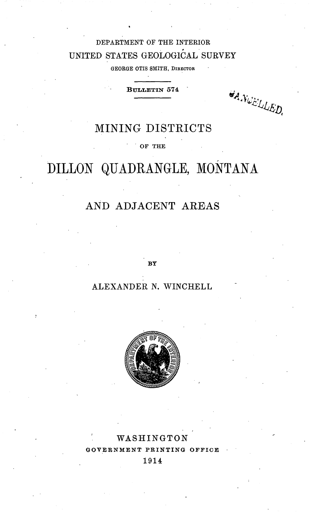 Dillon Quadrangle, Montana