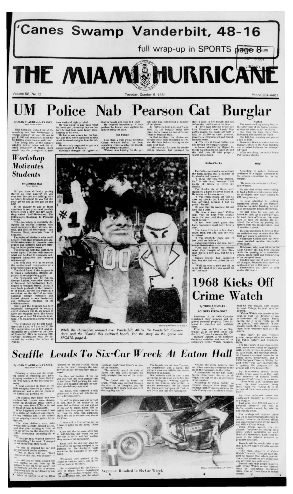 UM Police Nab Pearson Cat Burglar