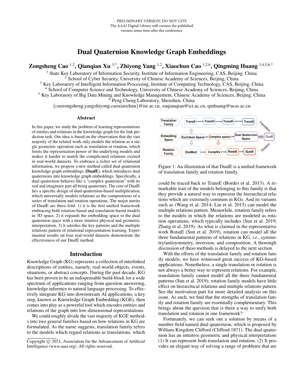 Dual Quaternion Knowledge Graph Embeddings