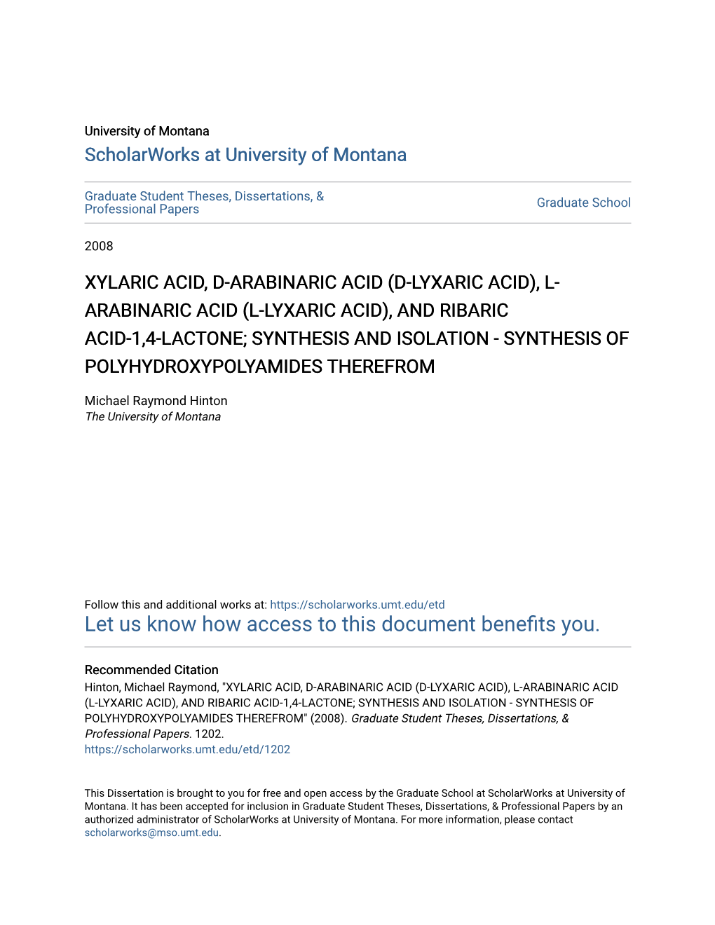 Xylaric Acid, D-Arabinaric Acid