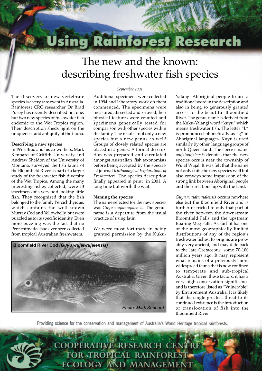 Describing Freshwater Fish Species