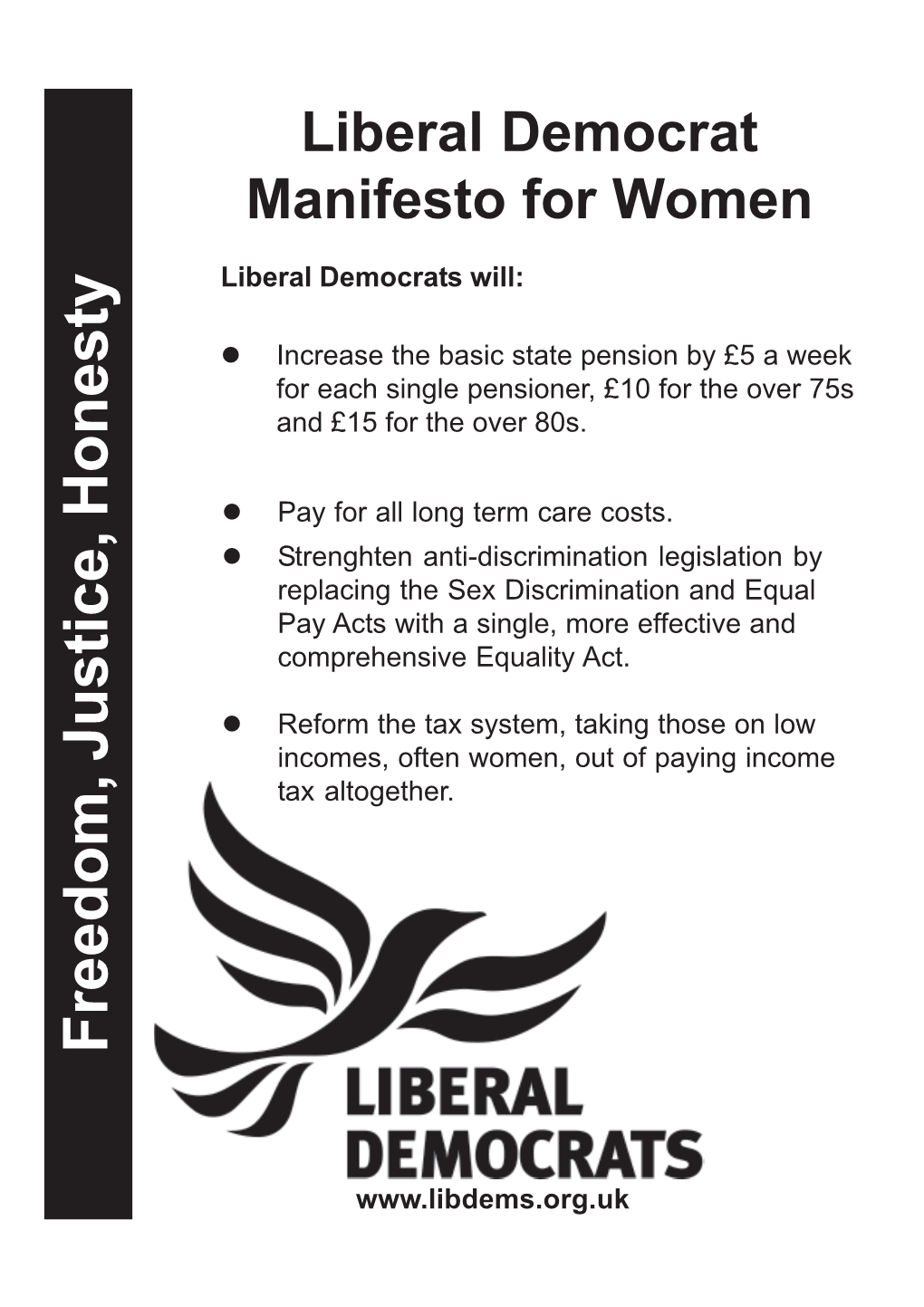 Liberal Democrat Women Manifesto